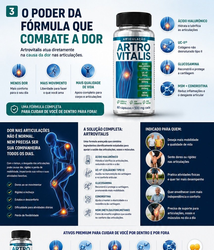 Artrovitalis — fórmula completa para articulações